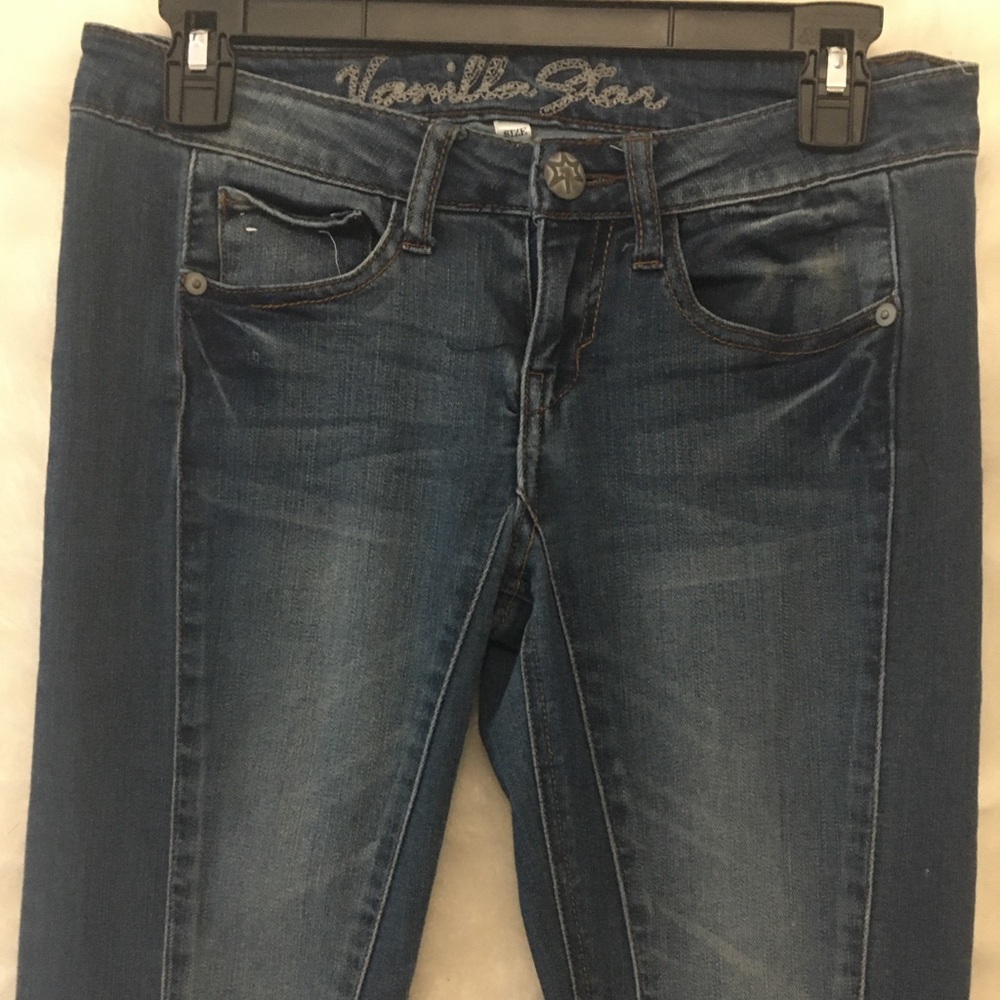 Dark blue jeans